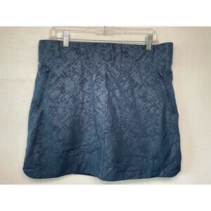 Orvis Navy Blue Printed Skort, Size Large